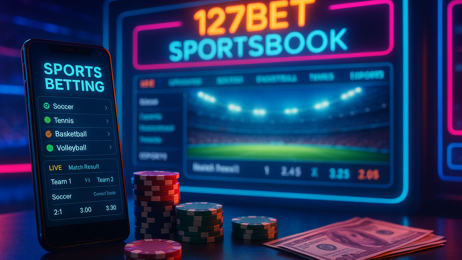 Aposte em apostas esportivas no cassino online 127BET