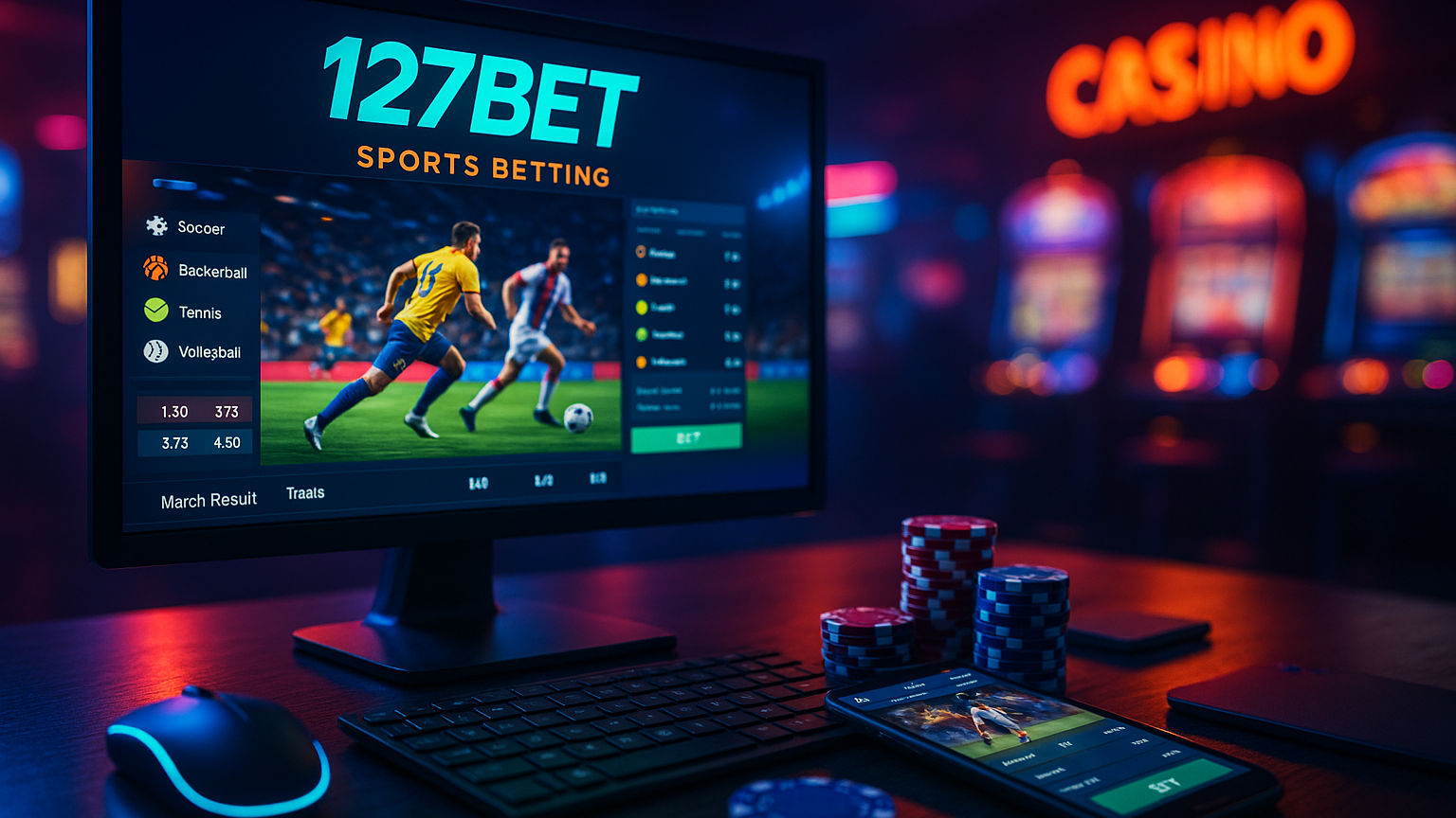 Apostas esportivas no cassino online 127BET
